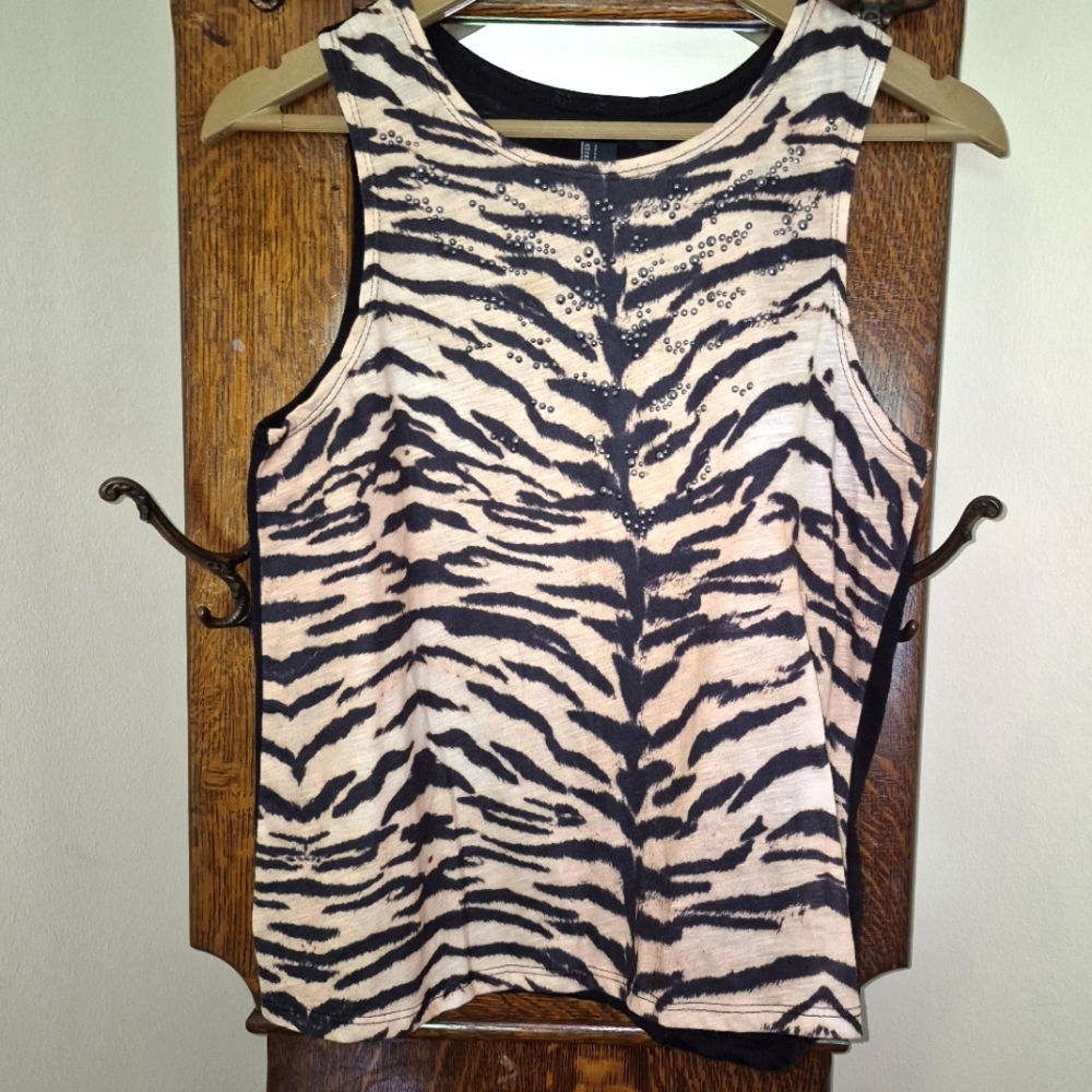 Junior's Forever 21 , small zebra print halter tank top